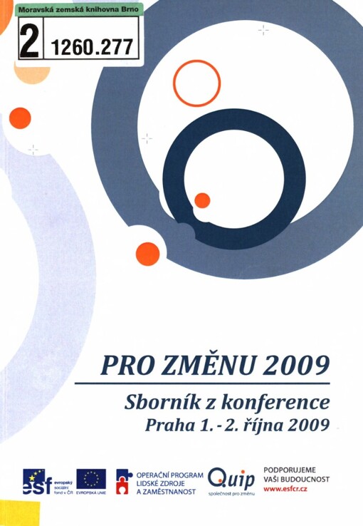 Pro změnu 2009: sborník z konference : Praha 1.-2. října 2009