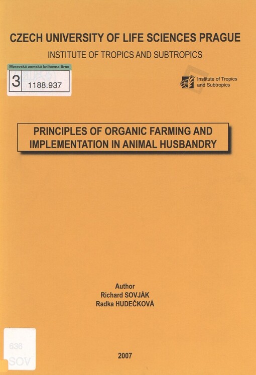 Principles of organic farming and implementation in animal husbandry
