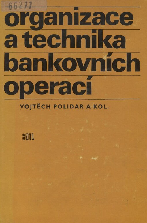 Organizace a technika bankovních operací