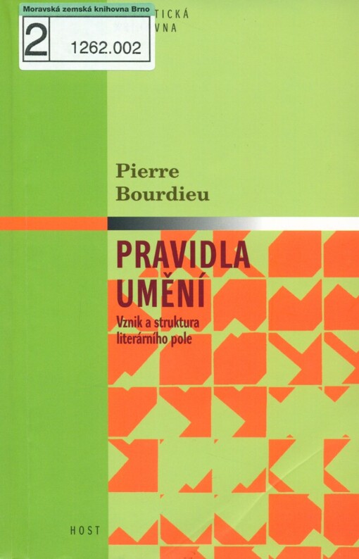 Pravidla umění: geneze a struktura literárního pole
