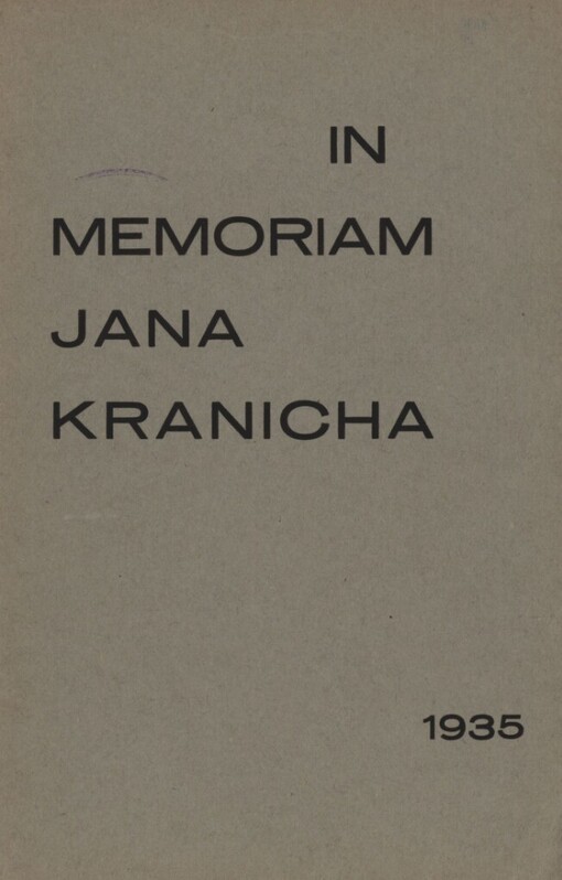 In memoriam Jana Kranicha