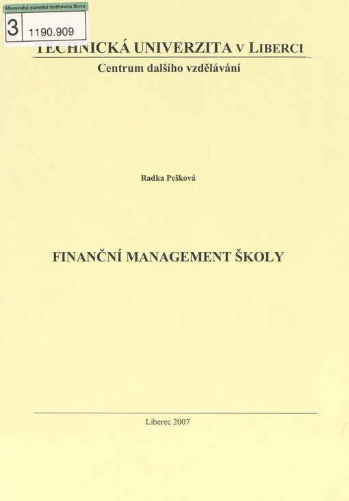 Finanční management školy