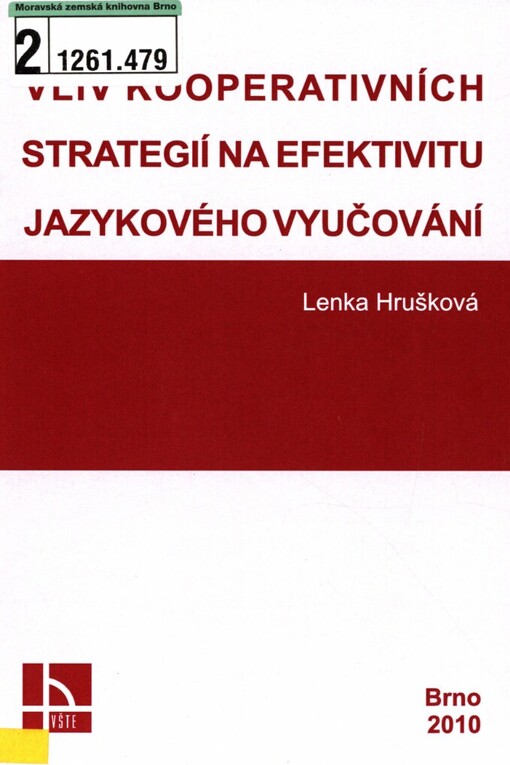Vliv kooperativních strategií na efektivitu jazykového vyučování