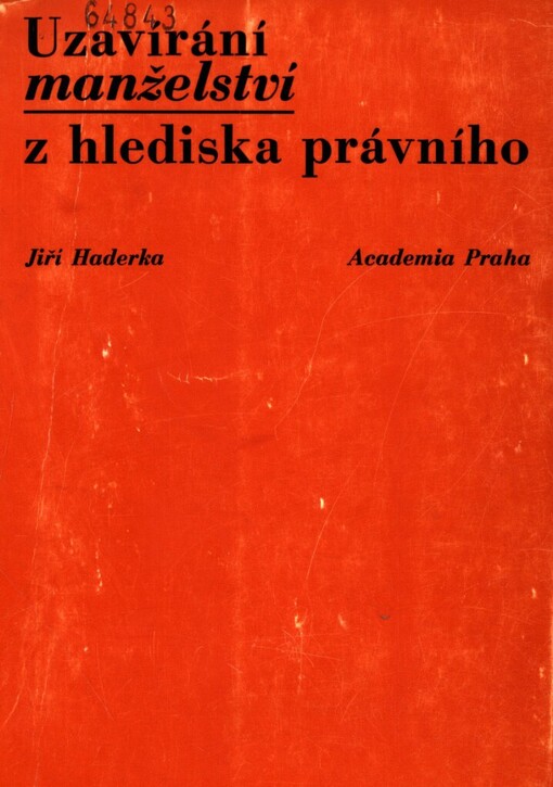 Uzavírání manželství z hlediska právního