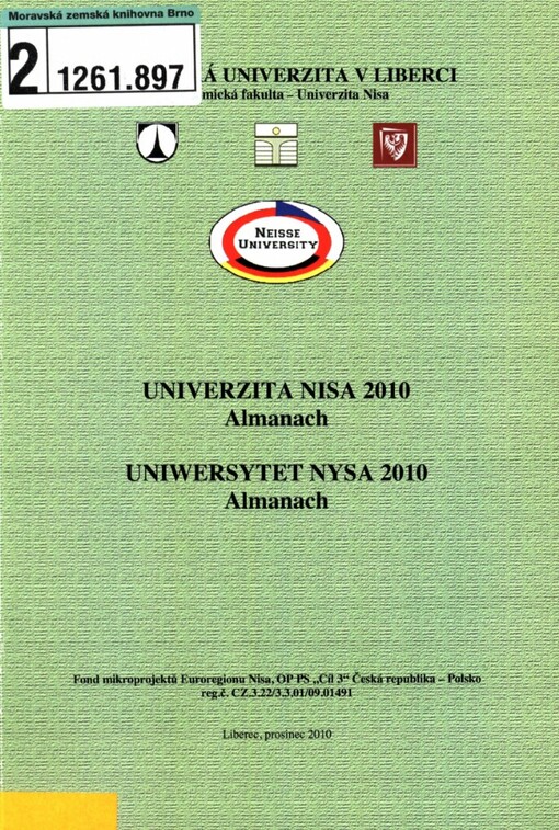 Univerzita Nisa 2010: almanach = Uniwersytet Nysa 2010 : almanach
