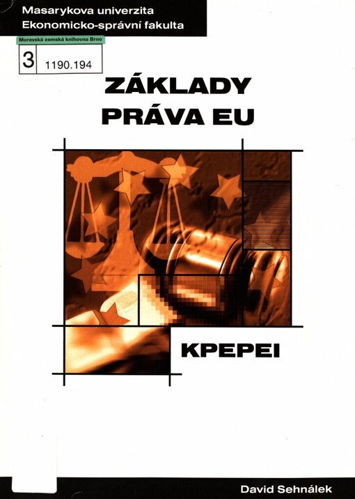 Základy práva EU :distanční studijní opora