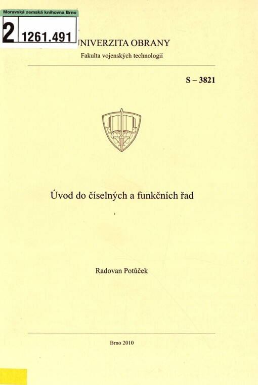 Úvod do číselných a funkčních řad