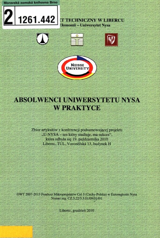 Absolwenci Uniwersytetu Nysa w praktyce: zbior artykułów z konferencji podsumowującej projektu 