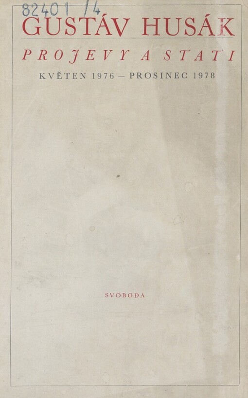 Projevy a stati :květen 1976 - prosinec 1978