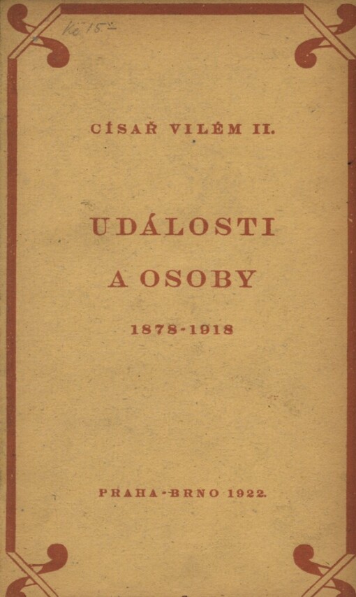 Události a osoby: 1878-1918