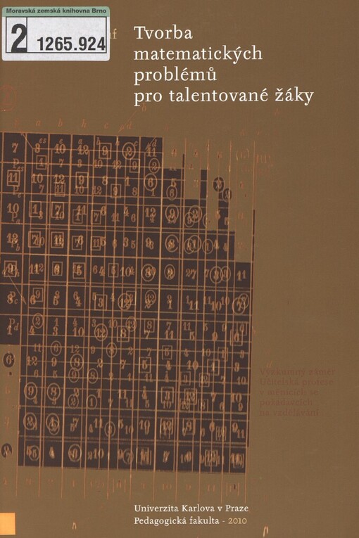 Tvorba matematických problémů pro talentované žáky