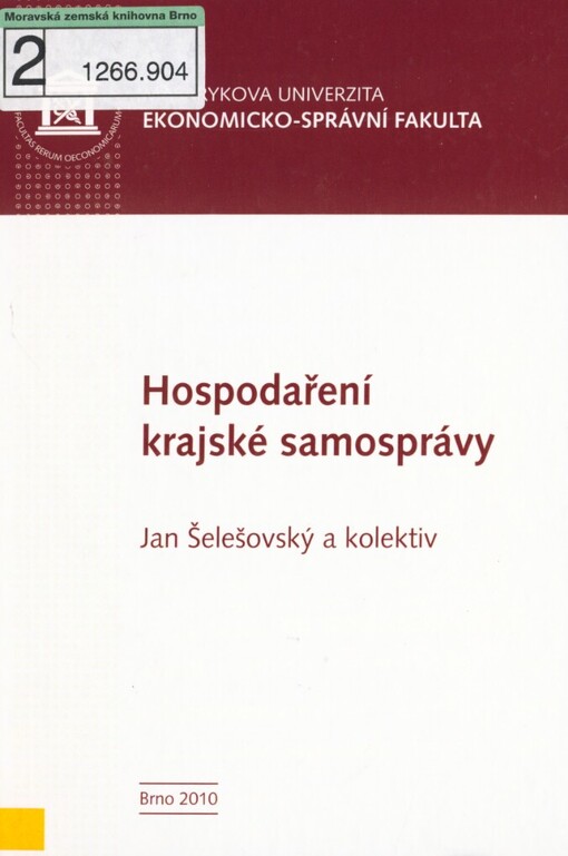 Hospodaření krajské samosprávy