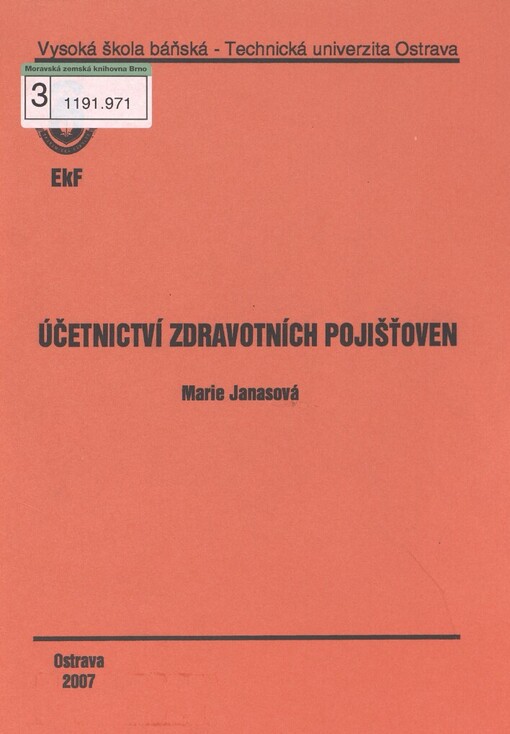 Účetnictví zdravotních pojišťoven