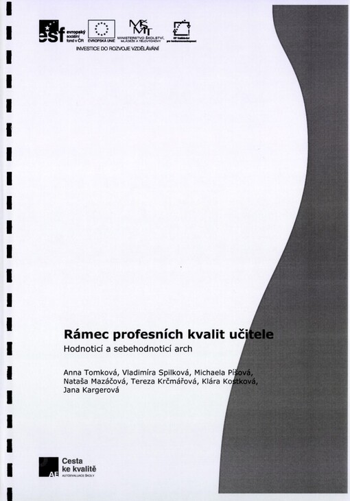 Rámec profesních kvalit učitele :hodnoticí a sebehodnoticí arch