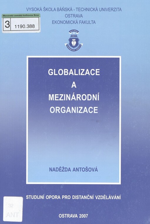 Globalizace a mezinárodní organizace