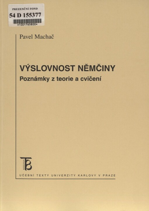 Výslovnost němčiny : poznámky z teorie a cvičení