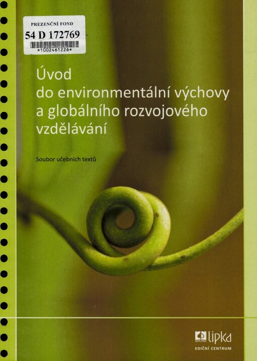Úvod do environmentální výchovy a globálního rozvojového vzdělávání : soubor učebních textů