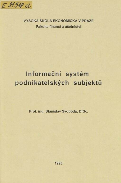 Informační systém podnikatelských subjektů