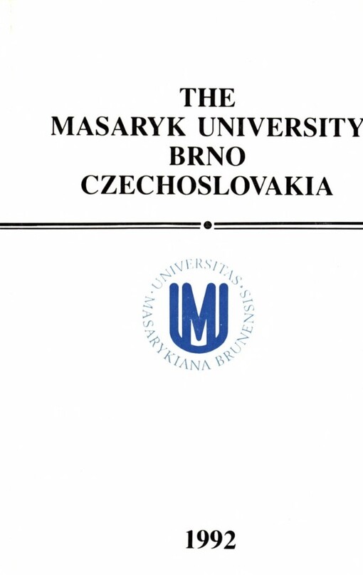 Masaryk University Brno: Czechoslovakia