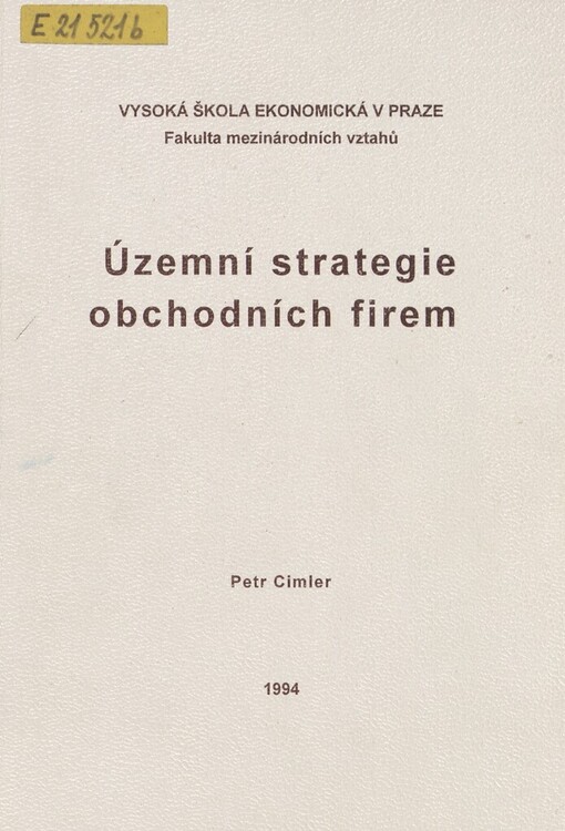 Územní strategie obchodních firem