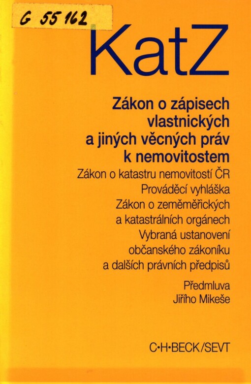 Katastr nemovitostí a předpisy související