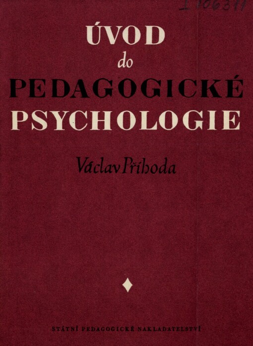 Úvod do pedagogické psychologie :Vysokoškolská příručka