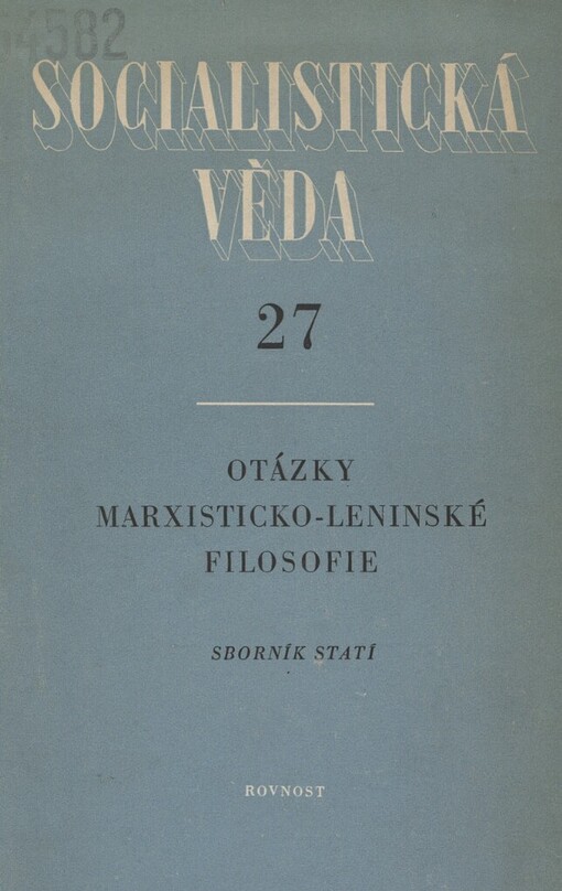 Otázky marxisticko-leninské filosofie: sborník statí