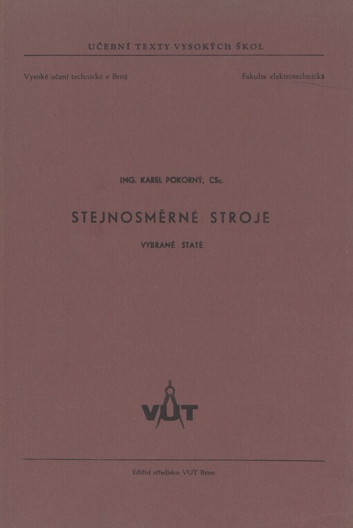 Stejnosměrné stroje: vybrané statě