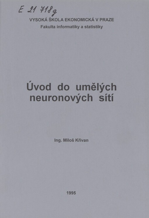 Úvod do umělých neuronových sítí