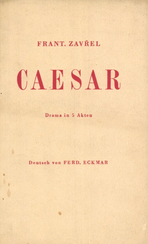 Caesar :Drama in 5 akten