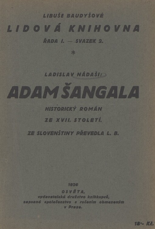 Adam Šangala :Hist. obr. ze XVII. stol.