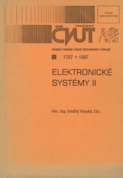 Elektronické systémy II, Vyd. 1.