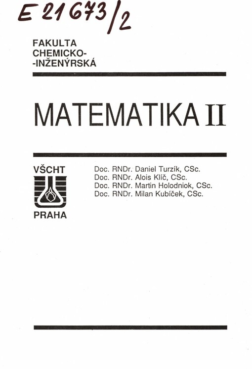 Matematika II