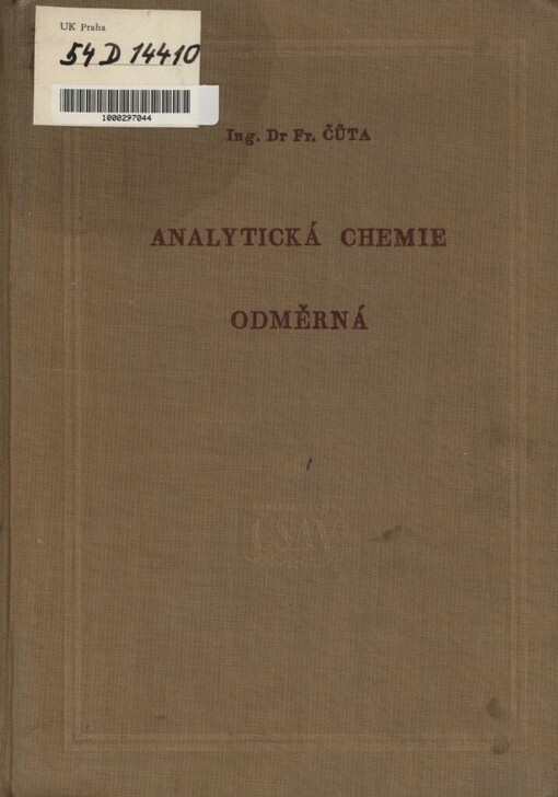 Analytická chemie odměrná