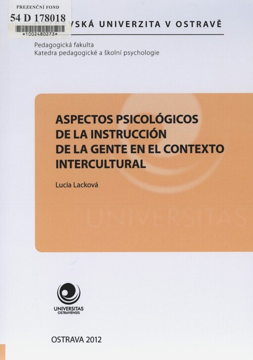 Aspectos psicológicos de la instrucción de la gente en el contexto intercultural