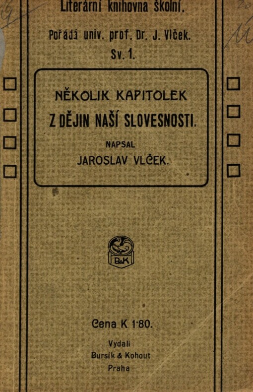 Několik kapitolek z dějin naší slovesnosti