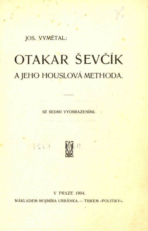 Otakar Ševčík a jeho houslová methoda
