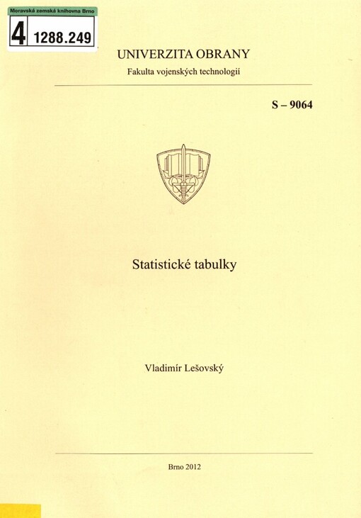 Statistické tabulky
