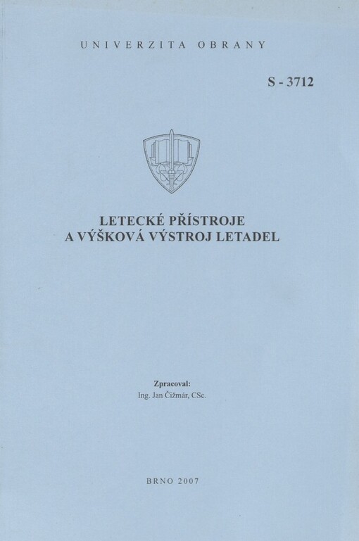 Letecké přístroje a výšková výstroj letadel