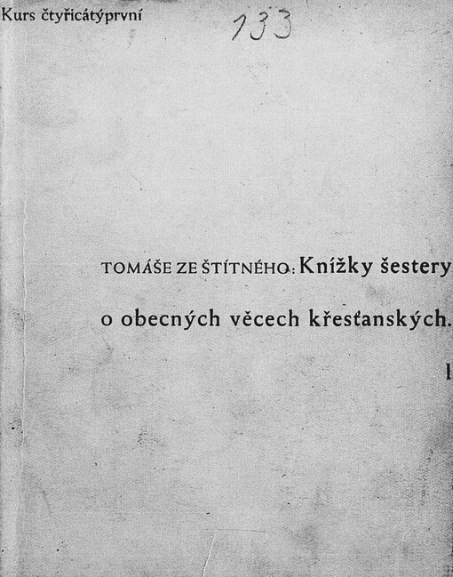 Knížky šestery o obecných věcech křesťanských