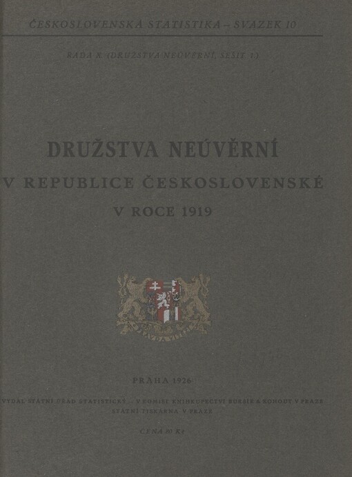 Družstva neúvěrní v republice Československé v roce 1919