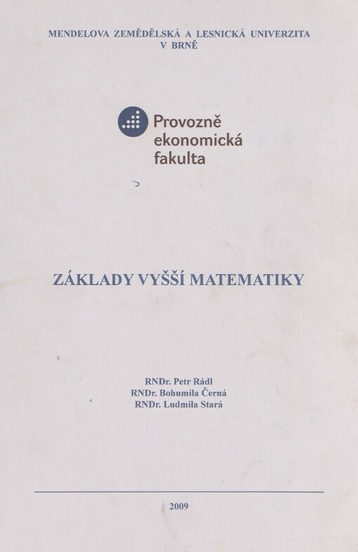 Základy vyšší matematiky