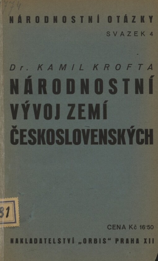 Národnostní vývoj zemí československých