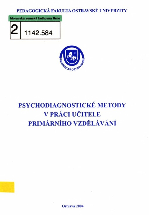 Psychodiagnostické metody v práci učitele primárního vzdělávání