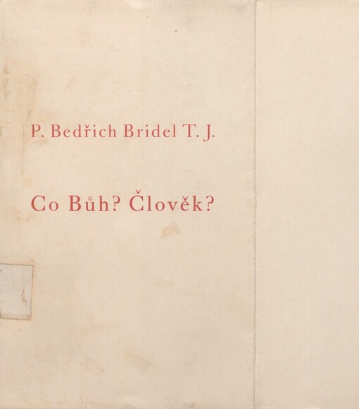 Co Bůh? Člověk?