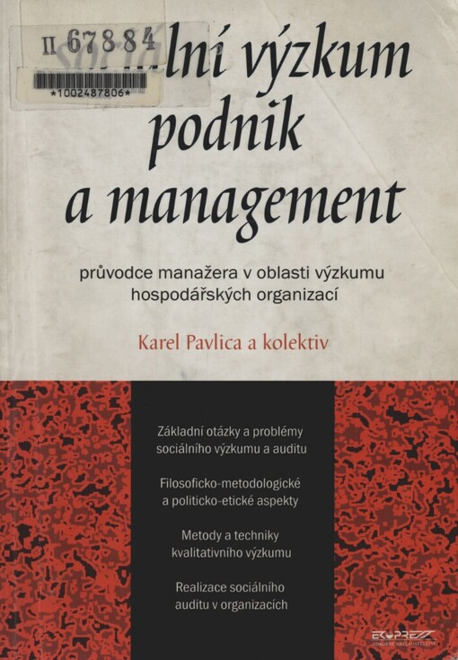 Sociální výzkum, podnik a management: průvodce manažera v oblasti výzkumu hopodářských organizací