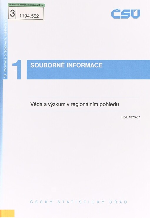 Věda a výzkum v regionálním pohledu