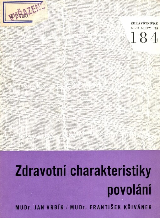 Zdravotní charakteristiky povolání