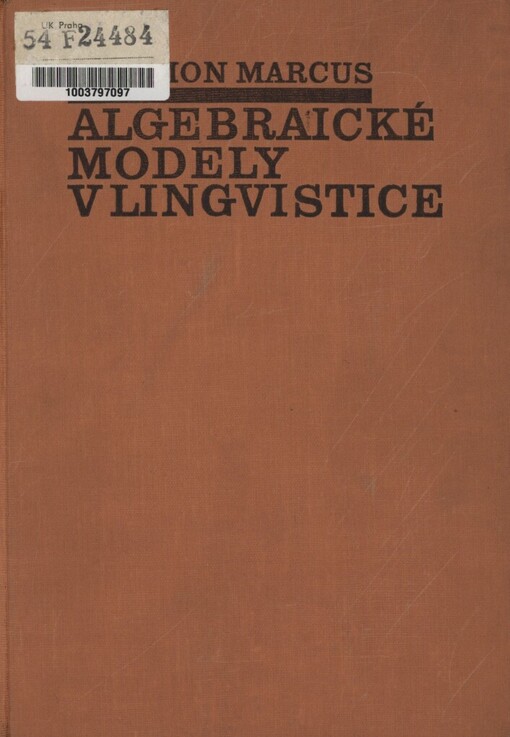 Algebraické modely v lingvistice