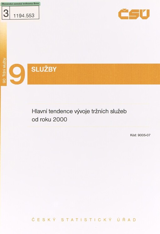 Hlavní tendence vývoje tržních služeb od roku 2000